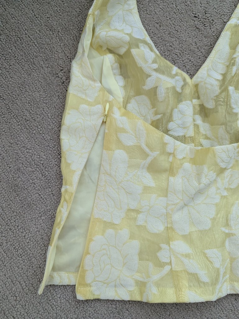 Nwt Yellow Floral Halter Top — image 5 of 6